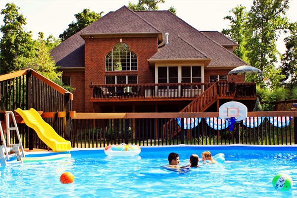 Photo of a kids playing in a pool - Umbrella Insurance in Massachusetts & Greater Boston