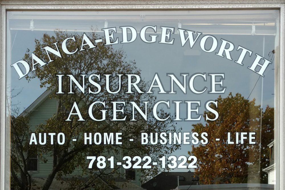 Photo of window logo at Danca Insurance